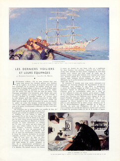 Les derniers Voiliers et leurs Équipages, 1938 - A. Brenet The last Sailboats and their Crews, Texte par Raymond Lestonnat, 4 pages