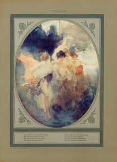 Jeunesse, 1913 - Antoine Calbet Nudity, Bathing Beauty, Texte par André Rivoire, 4 pages