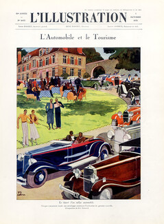 L'Automobile et le Tourisme - Concours d'Élégance et Rallyes Automobiles, 1931 - Guy Sabran, Texte par Henry Kistemaeckers, 4 pages