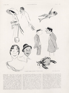 SEM (Georges Goursat) 1912 "Parisiens Notoires" Caricatures