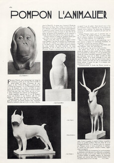 Pompon l'Animalier, 1933 - François Pompon Female Monkey, The Cockatoo, The Deer, The Dog, Text by G. J. Gros