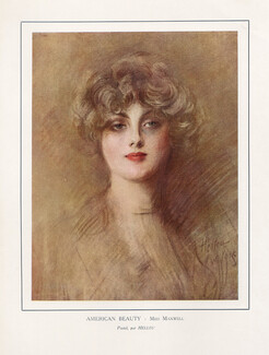 Paul-César Helleu 1913 American Beauty, Miss Maxwell, Portrait