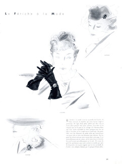 Le Fétiche à la Mode - Bijoux parure des parures..., 1935 - Cartier "La Coccinelle" (ladybug) from Cartier, Boucheron, Jacques Demachy, Texte par Françoise Arnoux, 3 pages