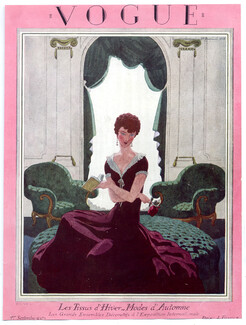 Pierre Brissaud 1925 Vogue Cover, Fashion Illustration