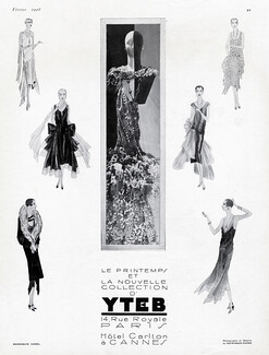 Yteb (Couture) 1928 Ad Spring Collection Paris, Cannes, Photo George Hoyningen-Huene