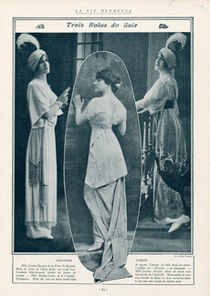 Paquin (Couture) 1913 Evening Gowns Photo Talbot, Jeanne Desclos, Berthe Cerny