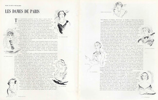 Les Dames de Paris, 1949 - Pierre Simon The Ladies of Paris, Louise de Vilmorin, Comtesse de Noailles, Comtesse de Polignac..., Text by Lucien François