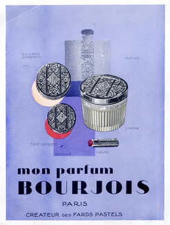Bourjois (Cosmetics) 1929 Lipstick, Powder