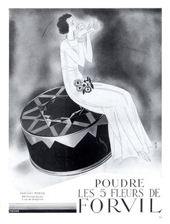 Forvil (Powder) 1931 Making-up, Hervé Baille