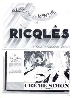 Crème Simon & Ricqlès 1929 Léon Bénigni