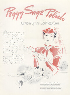 Peggy Sage (Cosmetics) 1938 Nail Polish, Countess Sala