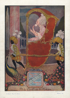 Malaceïne (Cosmetics) 1919 Gerda Wegener, Making-up, Peacock