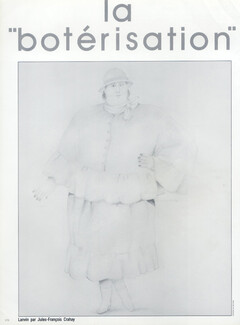 La "botérisation", 1981 - Fernando Botero Lanvin (Crahay), Chanel, Dior, Ungaro, Scherrer, Givenchy..., 6 pages