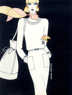 Basile 1975 Muriel Grateau, Fashion Illustration
