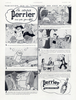 Perrier (Water) 1938 Comic Strip... Jean Effel