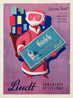 Lindt (Chocolates) 1956 Fillios, Christmas Santa