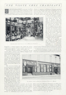 Une Visite chez Champeaux, 1905 - Restaurant Place de la Bourse, Paris, 1 pages