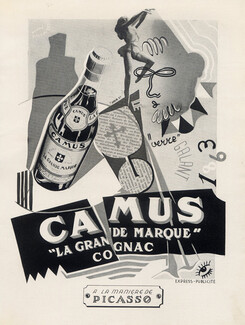 Camus (Brandy, Cognac) 1945 A la manière de Picasso... André Bayhourst