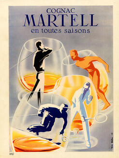 Cognac Martell (Brandy) 1953 Yves Bétin