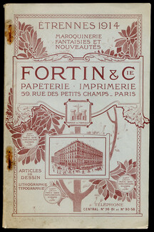 Fortin (Leather Good) 1914 Catalog, Handbags, Toiletrie bag, Small clock, Inkstand..., 20 pages