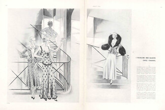 1930 Chanel - Vogue - Fashion ilustration by Douglas Pollard  Fashion  illustration vintage, Fashion illustration, Chanel art deco