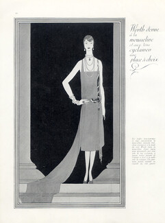 Worth (Couture) 1925 Mousseline, Evening Gown