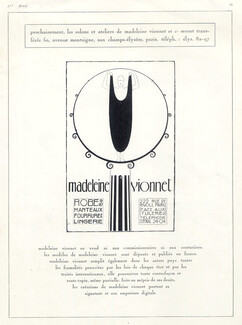 Madeleine Vionnet 1923 Change of Address... Label, Thayaht
