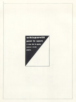 Schiaparelli (Couture) 1930 Label...for Sport... 4 rue de la Paix, Paris