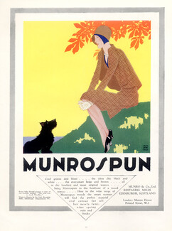 Munrospun (Fabric) 1930 Armand Rapeno, Fox Terrier