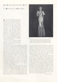 Les Soieries Lyonnaises..., 1933 - Le Lamé, Evening Gown, Marcel Rochas, Texte par Martine Rénier