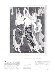 Bianchini Férier (Fabric) 1926 George Barbier, Les Trois Grâces