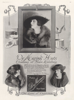 De Marinis (Millinery) 1919 Fashion Photography Hats