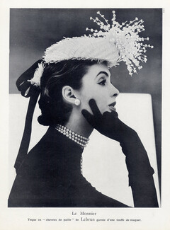 Le Monnier (Millinery) 1946 Fashion Photography Hat, Eugène Rubin
