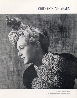 Caroline Reboux 1947 Fashion Photography Hat