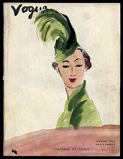 Vogue Paris 1935 February, Eric, Chapeaux et Tissus, Marcel Vertès, René Bouët-Willaumez, Horst, Schiaparelli, Ducharne