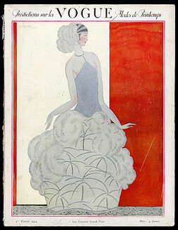 Vogue Paris 1924 February, Georges Lepape, Modes de Printemps