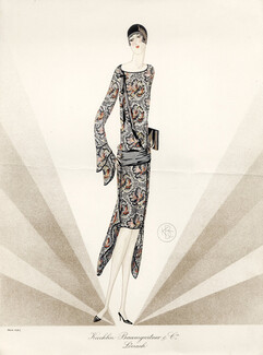 Koechlin Baumgartner & Cie (KBC Fabric) 1920s Summer Dress