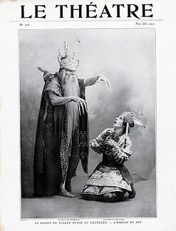 6° Saison de Ballet Russe au Chatelet, 1911 - L'Oiseau de Feu Le Spectre de la Rose, La Péri, Sadko, Shéhérazade, Narcisse, Text by Louis Schneider, 8 pages