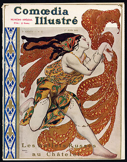 Comoedia Illustré 1911 n°17 Ballets Russes, Russian Ballets, Martyre de Saint-Sébastien, Léon Bakst, Ida Rubinstein