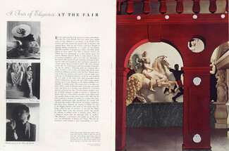 A Tour of Elegance at the Fair, 1939 - Exhibition of French Furiers Persian Decorative Arts, Fur Coat Gabrielle Chanel, Cartier, Van Cleef & Arpels, 3 pages