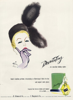 Anjou (Perfumes) 1945 Devastating, René Gruau