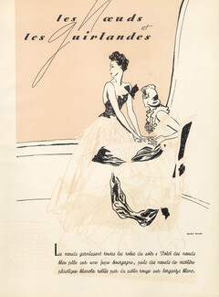 Les Noeuds et les Guirlandes, 1938 - Maggy Rouff, Molyneux, Schiaparelli, Jeanne Lanvin Evening Gown, 4 pages