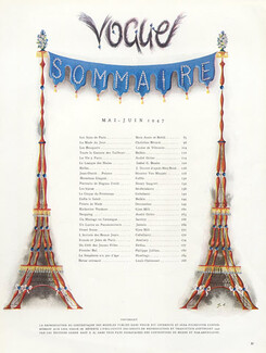 Giulio Coltellacci 1947 Eiffel Tower, Vogue Sommaire