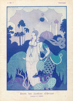 George Barbier 1915 Oriental Garden, Sexy Girls