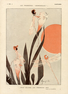 Blampied 1919 ''Les Premières Demoiselles'' dragonfly