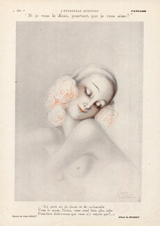 Jean Droit 1930 Sexy Looking Girl, Topless