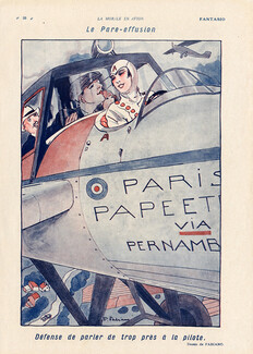 Fabiano 1928 Airplane Female Pilot Paris-Papeete