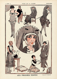 Fabiano 1915 The false widows, Les fausses veuves