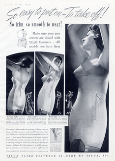Talon (Girdles) 1940 Girdle — Advertisement