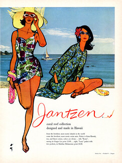 Jantzen (Swimwear) 1959 René Gruau Hawaii